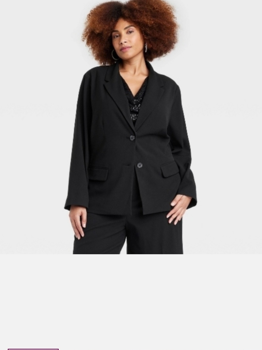 Ava & Viv Black Relaxed-Fit Women's Blazer